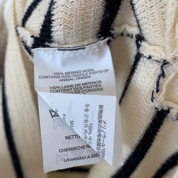 J. Crew Striped Leather Panel Swing Sweater size XS - Picture 6 of 8